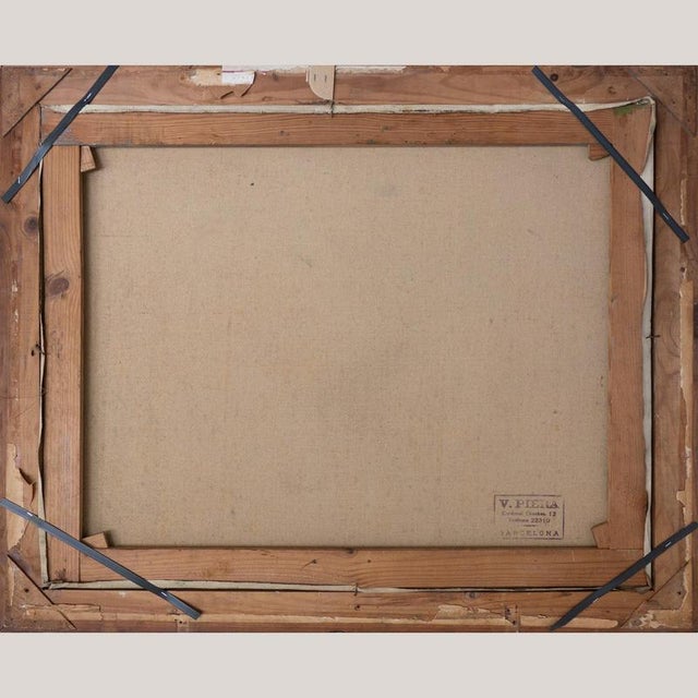 Ramon Trulls Pons, Impressionist Haystack Landscape, Oil on Canvas For Sale - Image 6 of 9