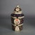 Pair of Antique Royal Crown Derby Porcelain Hand Painted Floral & Gilt Decorated Faceted & Lidded Urns c1890 Measures -...