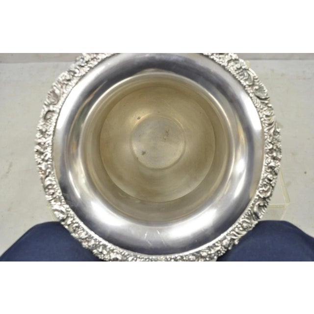 Victorian Vintage W&s Blackinton Silver Plated Trophy Cup Urn Champagne Chiller Ice Bucket For Sale - Image 3 of 12