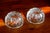 Transparent Vintage Crystal Salt Cellars - a Pair For Sale - Image 8 of 9