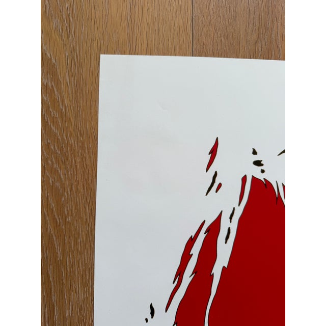 Red Werner Berges (1941–2017), Blondine, 1977, Kunsthaus Hannover, 2000, Original Exhibition Poster, Printed in Germany. For Sale - Image 8 of 10