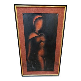 1970s Signed Art Deco Nude by John Montroue For Sale