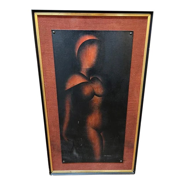 1970s Signed Art Deco Nude by John Montroue For Sale