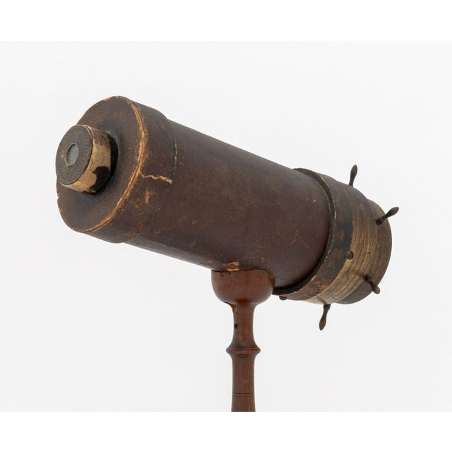 C.G. Bush and Company Kaleidoscope on Walnut Stand, 19th century, marked "C.G. Bush &amp; Co. / Prov. R.I. / Patente...