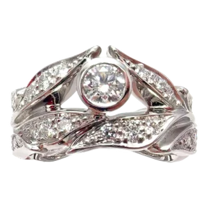 Carrera Y Carrera 18k Mi Princes Greco Roman Diamond Crown Ring Size 6