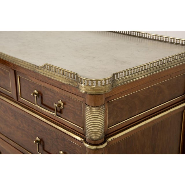 Brown Antique French Mahogany Commode, 1700s For Sale - Image 8 of 11