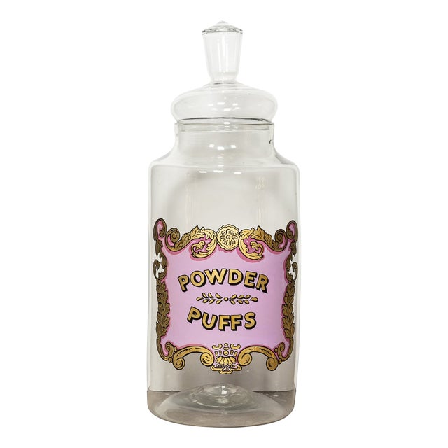 Victorian Hand-Blown Glass Apothecary Jar, 1900s For Sale