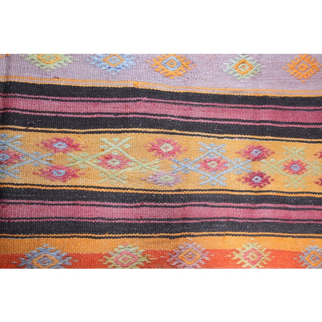 Tribal Vintage Handwoven Kilim Rug - 9'3x5'1 For Sale - Image 11 of 13