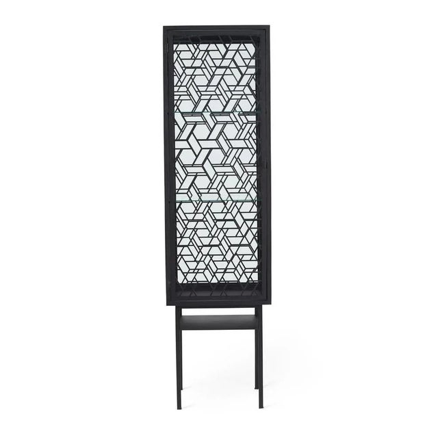 Enigma cabinet by Warm Nordic Dimensions: D 49 x W 49 x H 180 cm Material: Powder coated steel cabinet, Tempered glass...