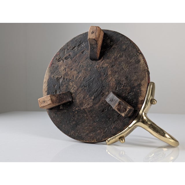 Vintage Brutalist Brass and Wood Cutting Board by David Marshall, 1970s For Sale - Image 9 of 12