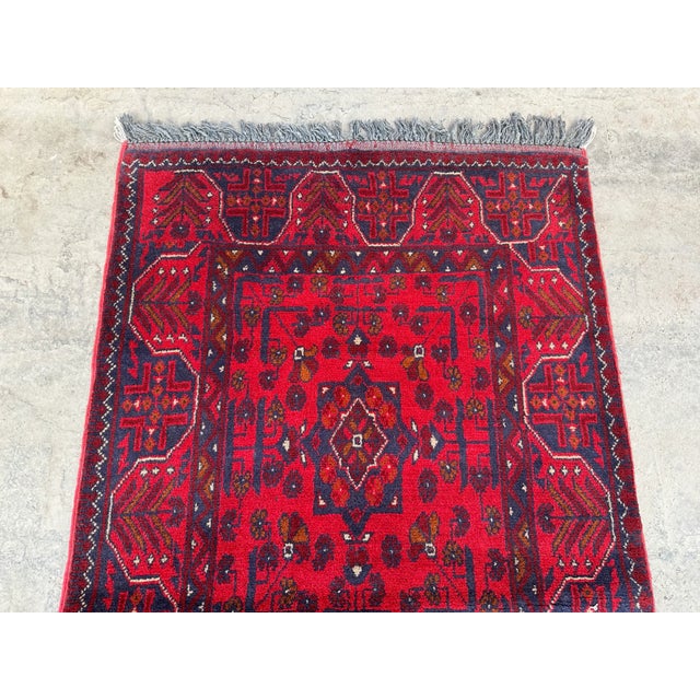 1990s Hand Knotted Turkmen Runner Rug For Sale - Image 5 of 7