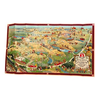1925 Map of Glacier National Park For Sale