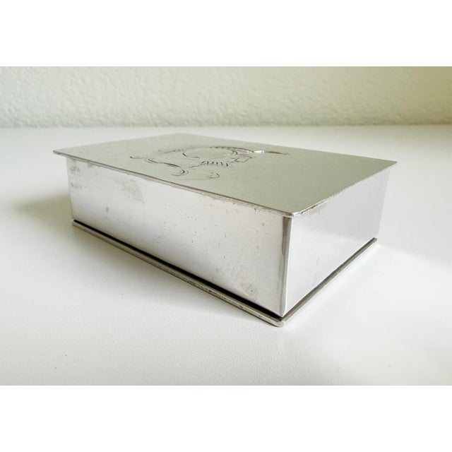 French Roman Gladiator Box in Silver Argental, France, 1940s For Sale - Image 3 of 9