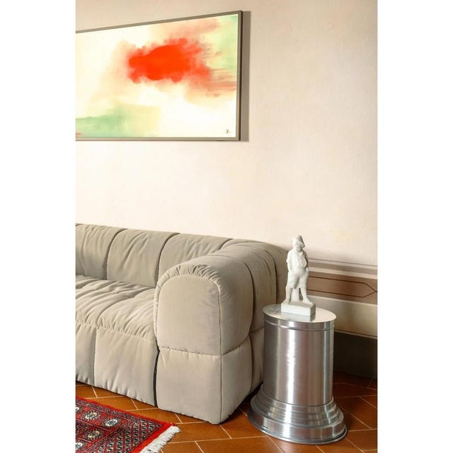 Silver Rl 07 Round Side Table in Mirror-Polished Aluminum by Caspal For Sale - Image 8 of 10