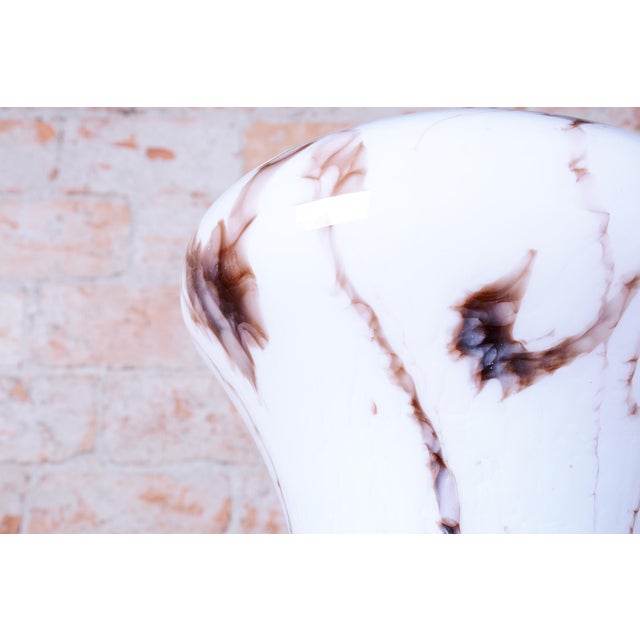 Mid-Century Modern Table Lamp with Marbled Glass, Czech, 1960s For Sale - Image 4 of 11
