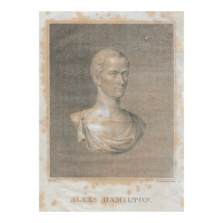 1815 Alexander Hamilton Bust Portrait Engraving For Sale