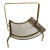 MCM Brass and Glass Modern Fireplace Wood Holder For Sale