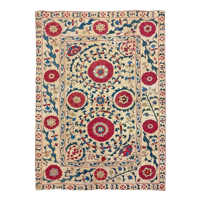 19th Century Central Asian Uzbek Suzani For Sale