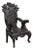 Antique Japanese High Back Red Lacquer Dragon Armchair For Sale