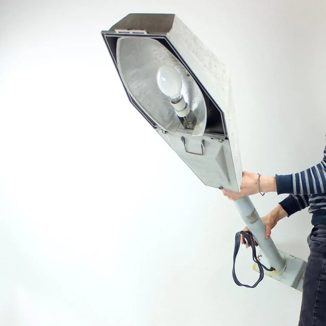 Gray Vintage Street Lamp, Former Czechoslovakia, 1970s For Sale - Image 8 of 10