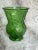 Glass Large Vintage Green Glass Bouquet Vase 1970’s For Sale - Image 7 of 12