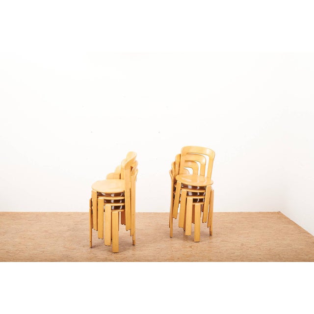 Stackable Wooden Chair by Bruno Rey for Dietiker, 1971 For Sale - Image 11 of 14