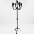 Black Hand Forged Iron Floor Candelabra 49″ (124cm) Antique Copper Patina 5-Arm Lily Cup Candle Holder Rustic Church Decor For Sale - Image 8 of 8