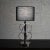 Metal Vintage Mid-Century Modern Polished Chrome Table Lamp New Black Drum Shade For Sale - Image 7 of 13