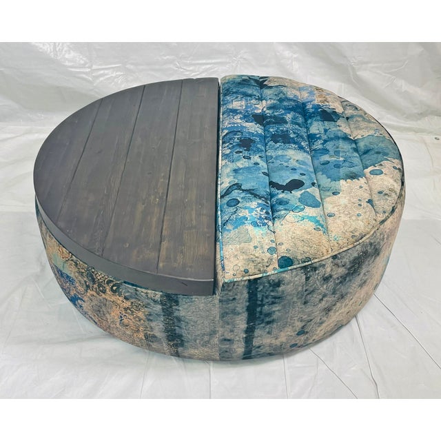 Wood Timothy Oulton Shabby Storage Coffee Table Siren Velvet & Reclaimed Timber For Sale - Image 7 of 18