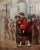 19th Century Ludwig Ernest Faber- Scottish in Uniform Waking With His Wife in Downtown Philadelphia-Oil Painting-1890s For Sale - Image 5 of 10