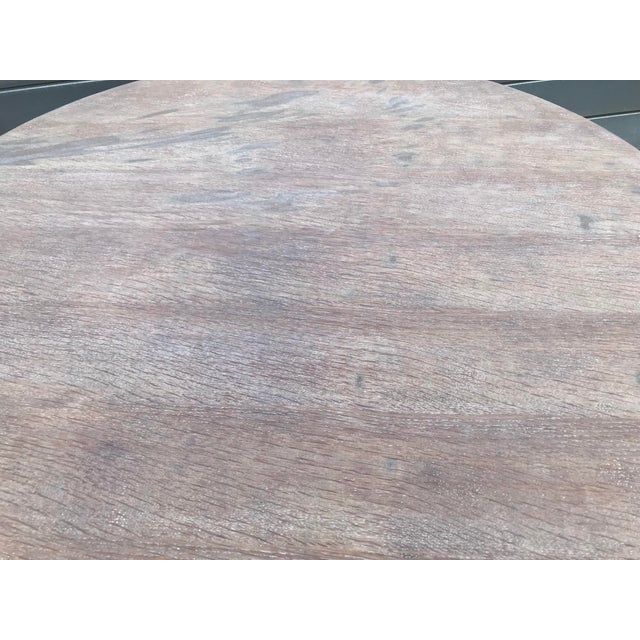 Brown Round Oak Veneer Coffee Table, 1970s For Sale - Image 8 of 18