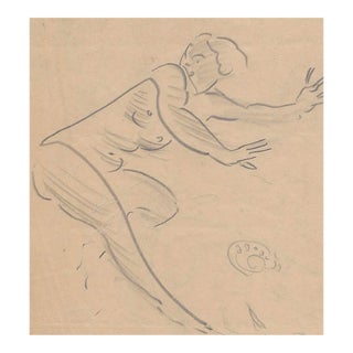 1930s Paul Travis Female Nude Drawing For Sale