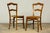 Mid 19th Century Set of 14 Mid-19th Century French Provincial Petite Maple Rush Seat Dining Chairs For Sale - Image 5 of 18