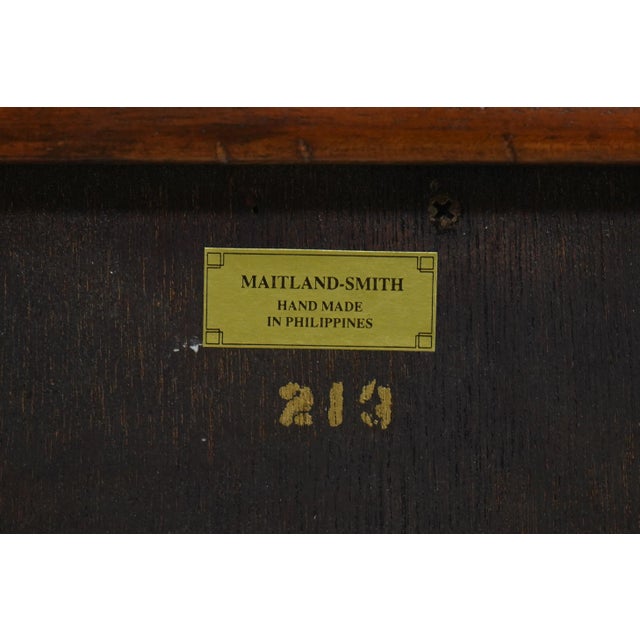 Maitland Smith George III Distressed Walnut Bachelor Chest For Sale - Image 12 of 12