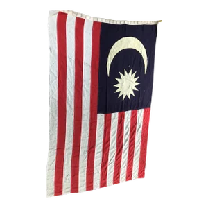 Vintage Large Nautical Cotton Flag of Maylasia
