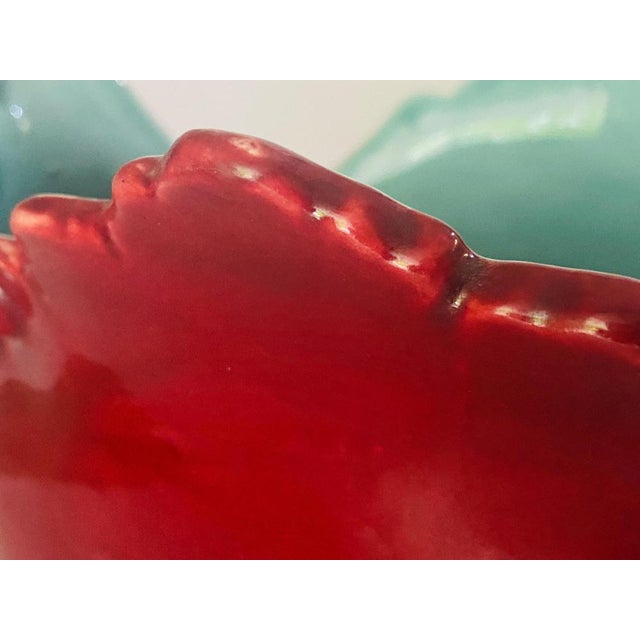 19th Century French Majolica Cache-Pot Jardinière with Blue and Purple Colors For Sale - Image 5 of 14