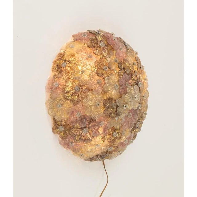 Mid-Century Murano Glass Sconce attributed to Barovier & Toso, Italy, 1960s For Sale - Image 11 of 12