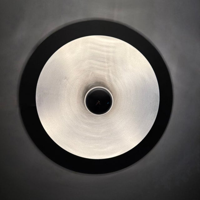 Large Mid-Century Disc Lamp attributed to Charlotte Perriand for Les Arcs, 1970s For Sale - Image 18 of 18