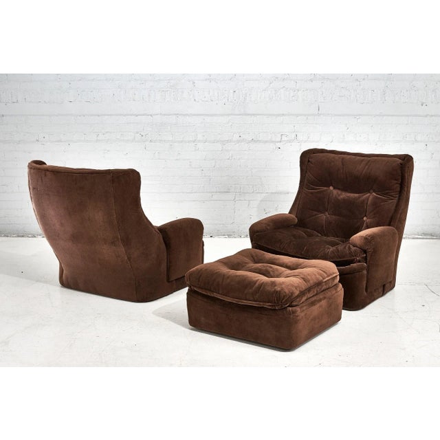 Orchidee Lounge Chairs and Ottoman by Michel Cadestin for Airborne, France 1968 For Sale - Image 11 of 12