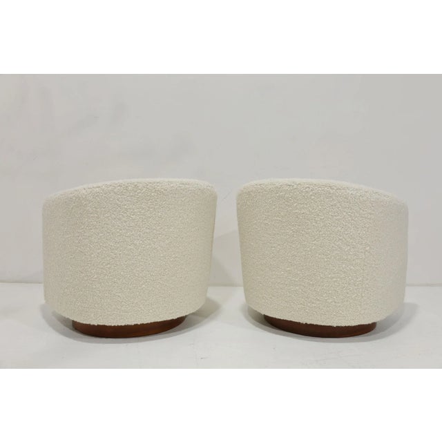 Mid 20th Century Milo Baughman Tilt/Swivels in Holly Hunt Teddy- Set of 2 For Sale - Image 9 of 11