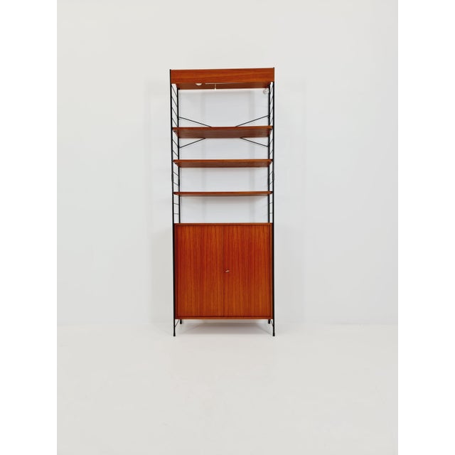 Free Standing String Shelf-System in Teak from WHB Germany, 1950s For Sale - Image 3 of 18