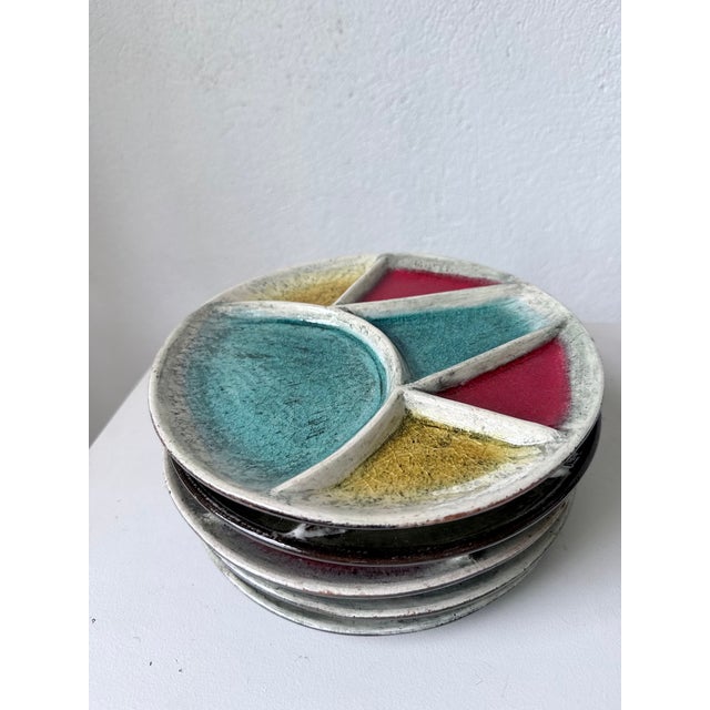 Blue Fondue Plates by Hugo Kohler, 1970s, Set of 5 For Sale - Image 8 of 18