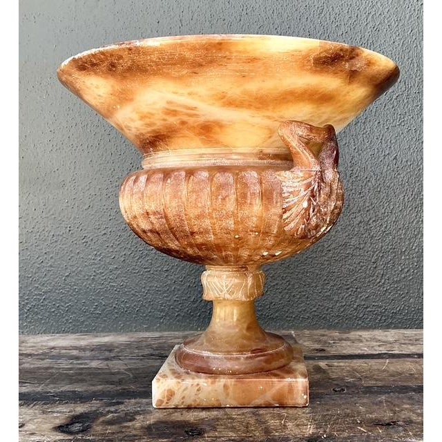 Vintage Alabaster Carved Urn For Sale - Image 9 of 12