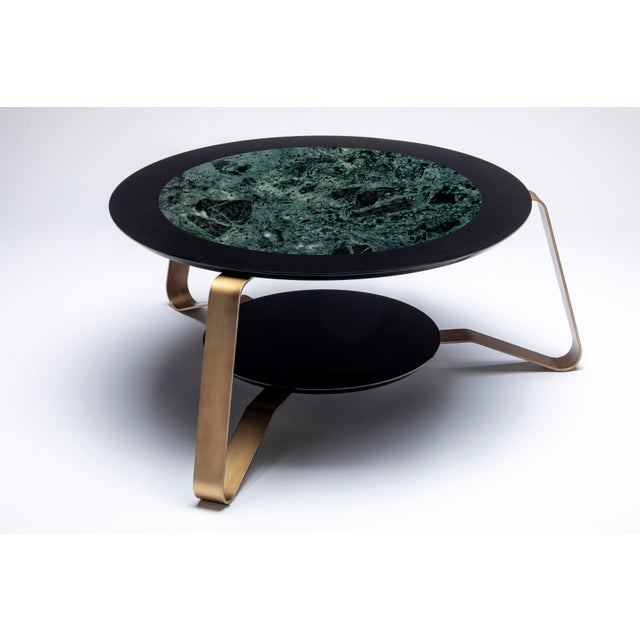 Not Yet Made - Made To Order Italian Rigel Coffee Table in Marble, Lacquered Wood and Steel For Sale - Image 5 of 10