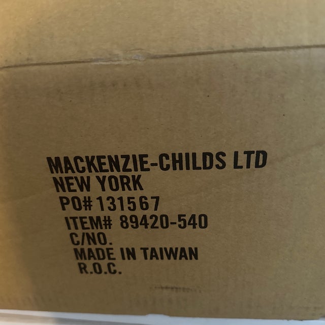 Mackenzie Childs Sterling Check Cake Carrier For Sale - Image 9 of 10