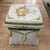 1970s Handpainted Italian Terracotta Side Table Garden Stool Featuring Tassels and Flowers For Sale - Image 10 of 12