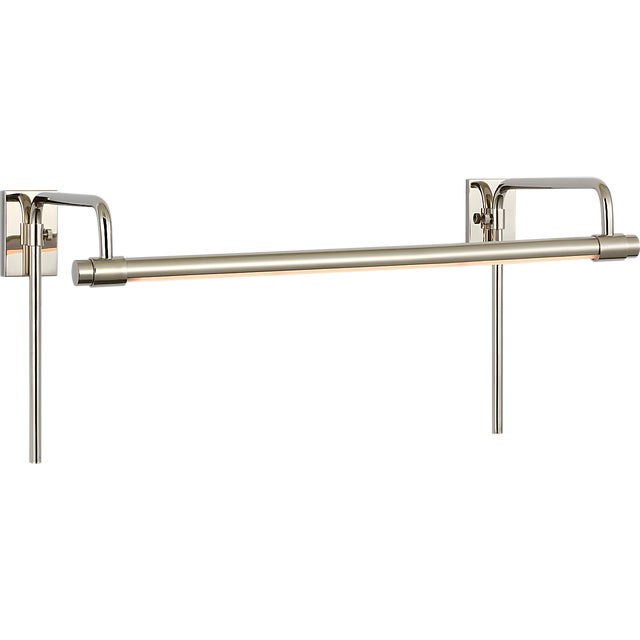 Metal Thomas O'Brien for Visual Comfort Signature Kidd 18" Frame Mount Picture Light in Polished Nickel For Sale - Image 7 of 13