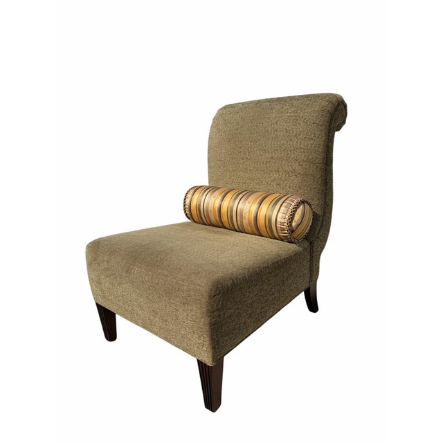 Contemporary Barbara Barry for Baker Slipper Chairs - A Pair For Sale - Image 3 of 8
