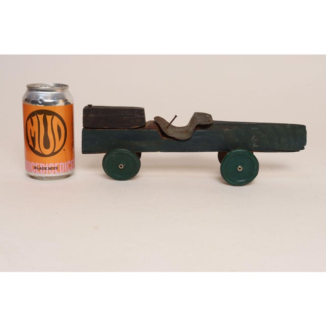 Vintage Handcrafted Wooden and Metal Soap Box / Pinewood Racer For Sale - Image 9 of 16