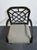 Black Kindel Furniture Black & Gold Chinese Chippendale Style Lattice Back Dining Arm Chair For Sale - Image 8 of 10